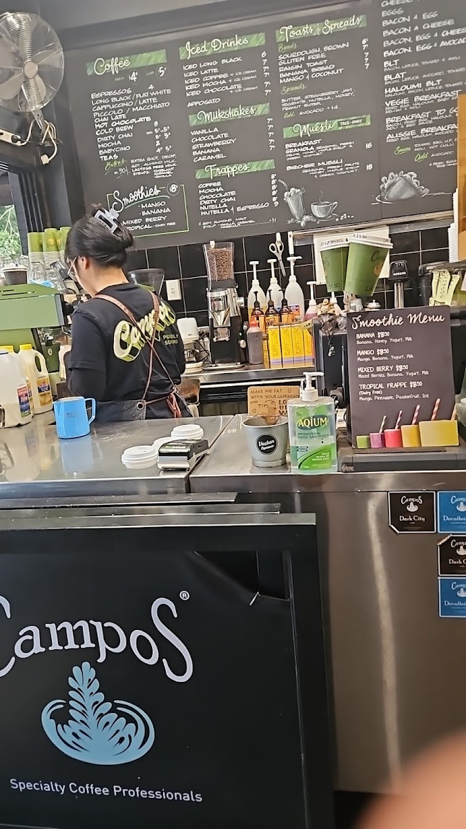 Vesbar Espresso Marrickville menu board
