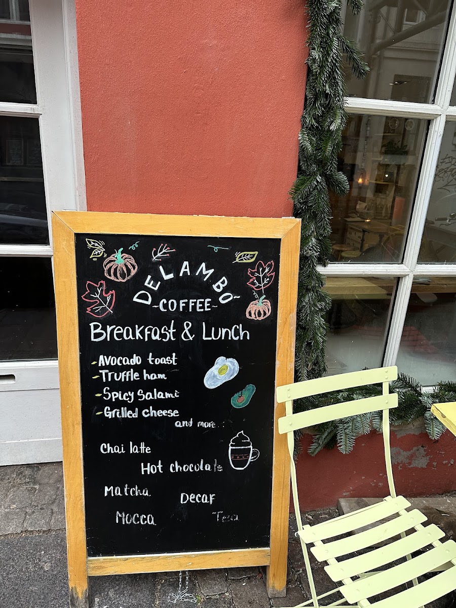 Delambò menu board