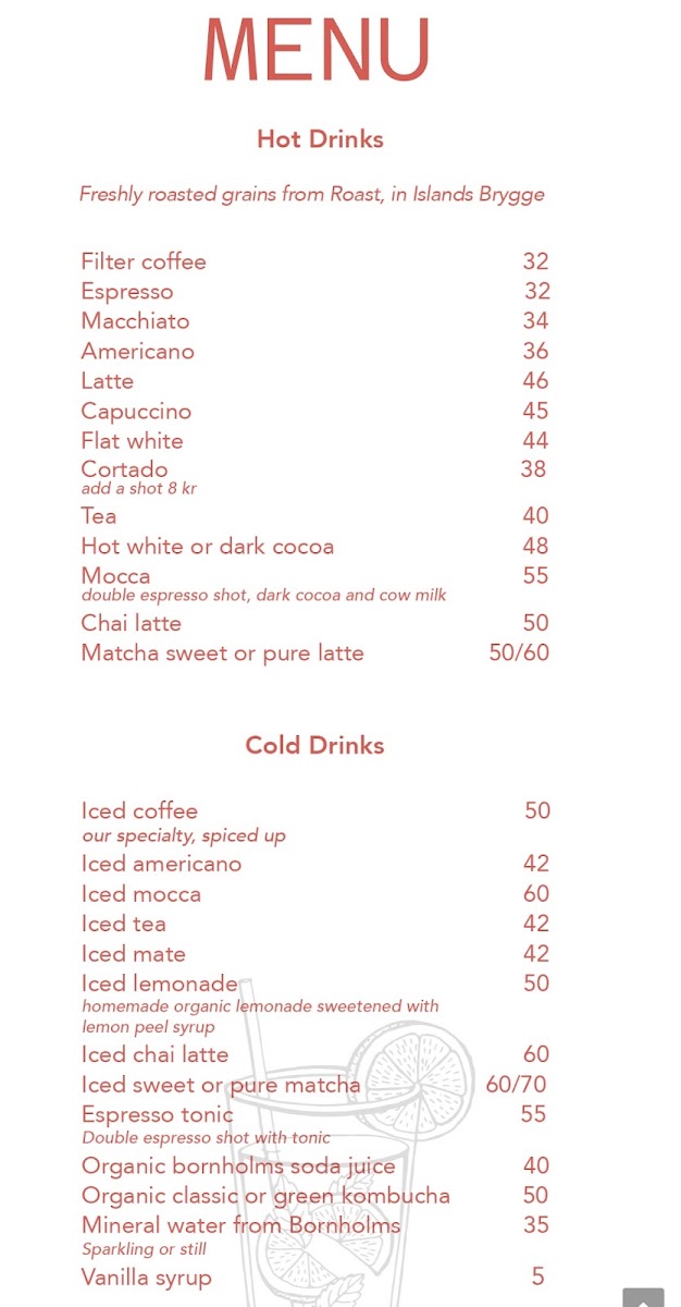 Delambò menu board
