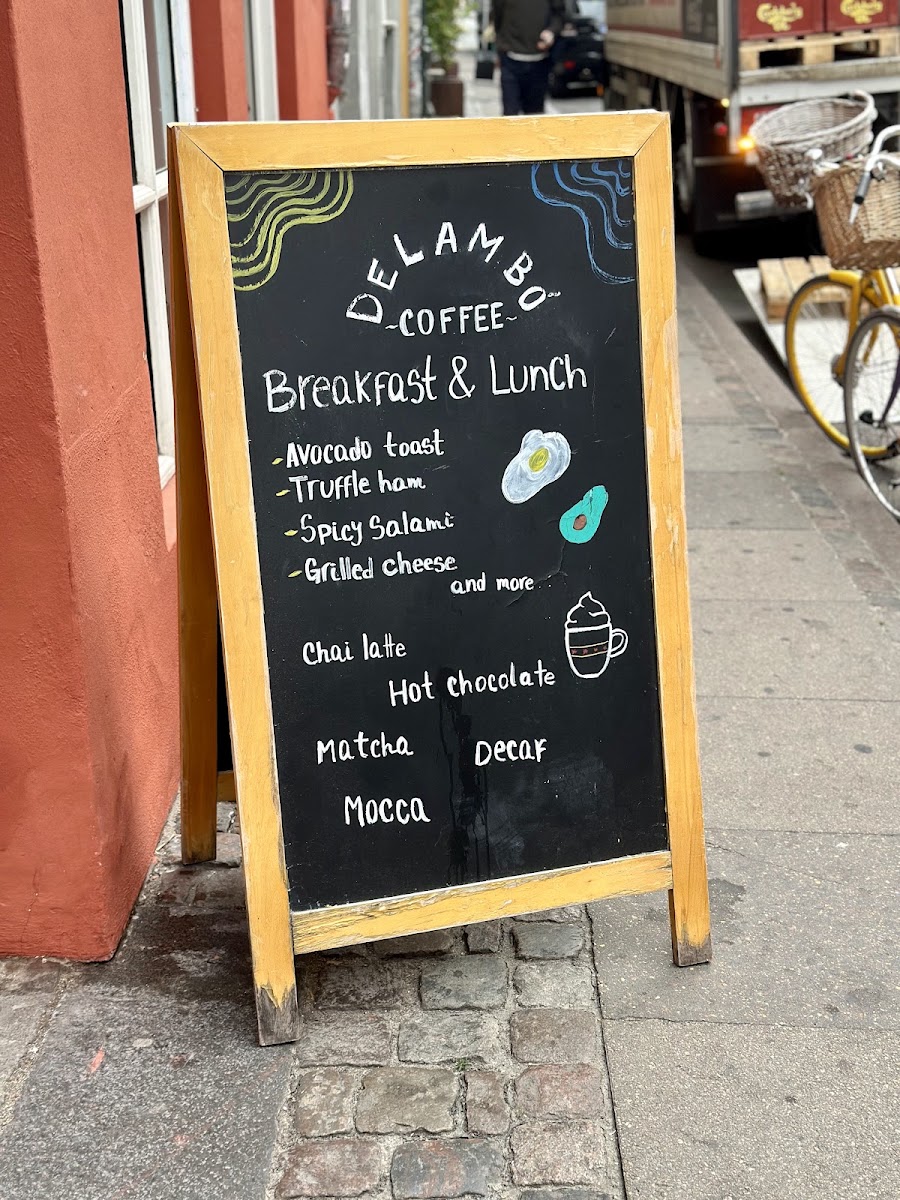 Delambò menu board