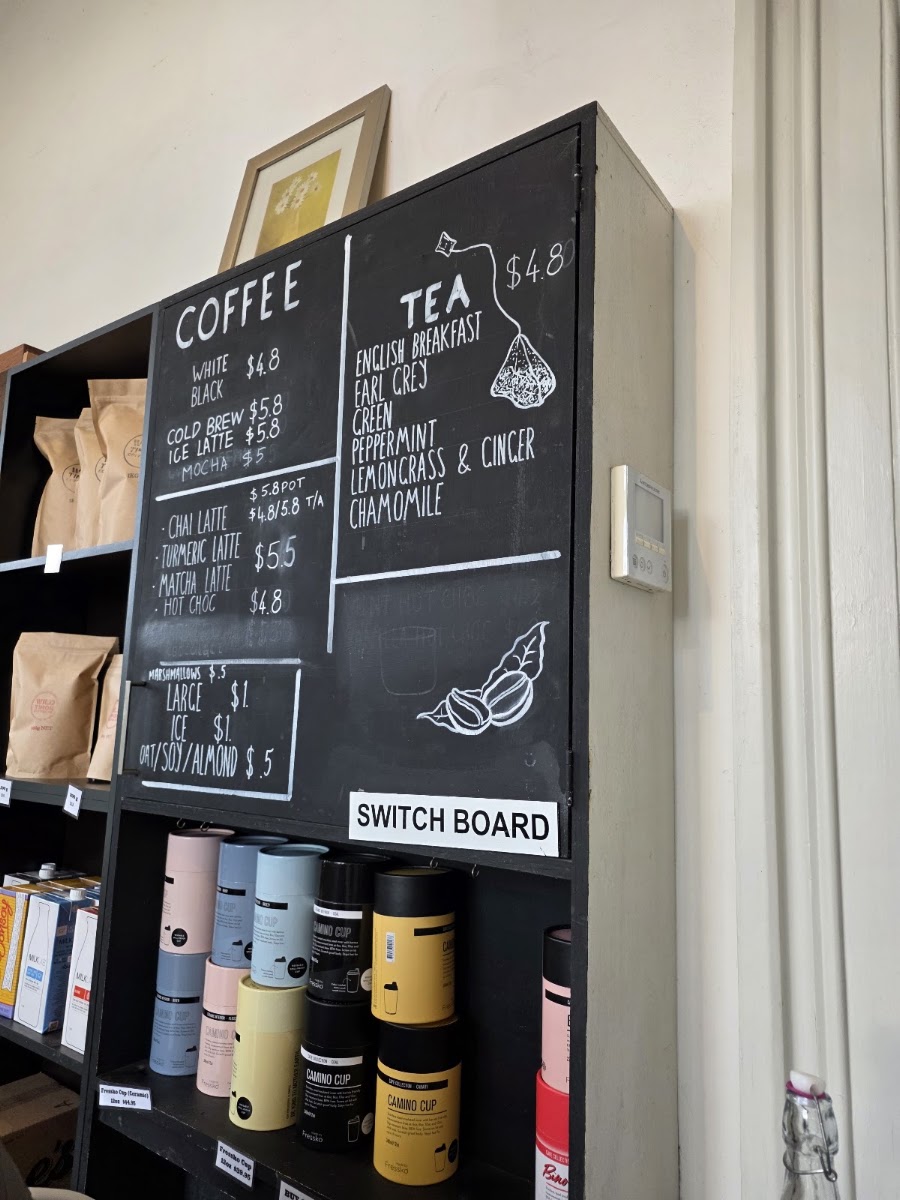 Wild Timor Coffee Carlton menu board