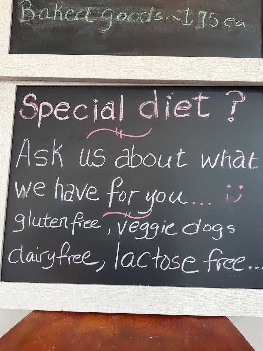 Tennecape Cafe menu board