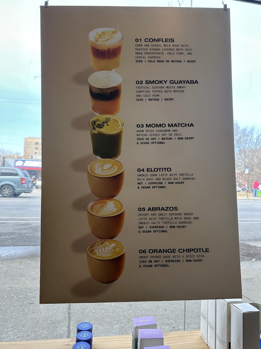 Bueno Days Coffee menu board
