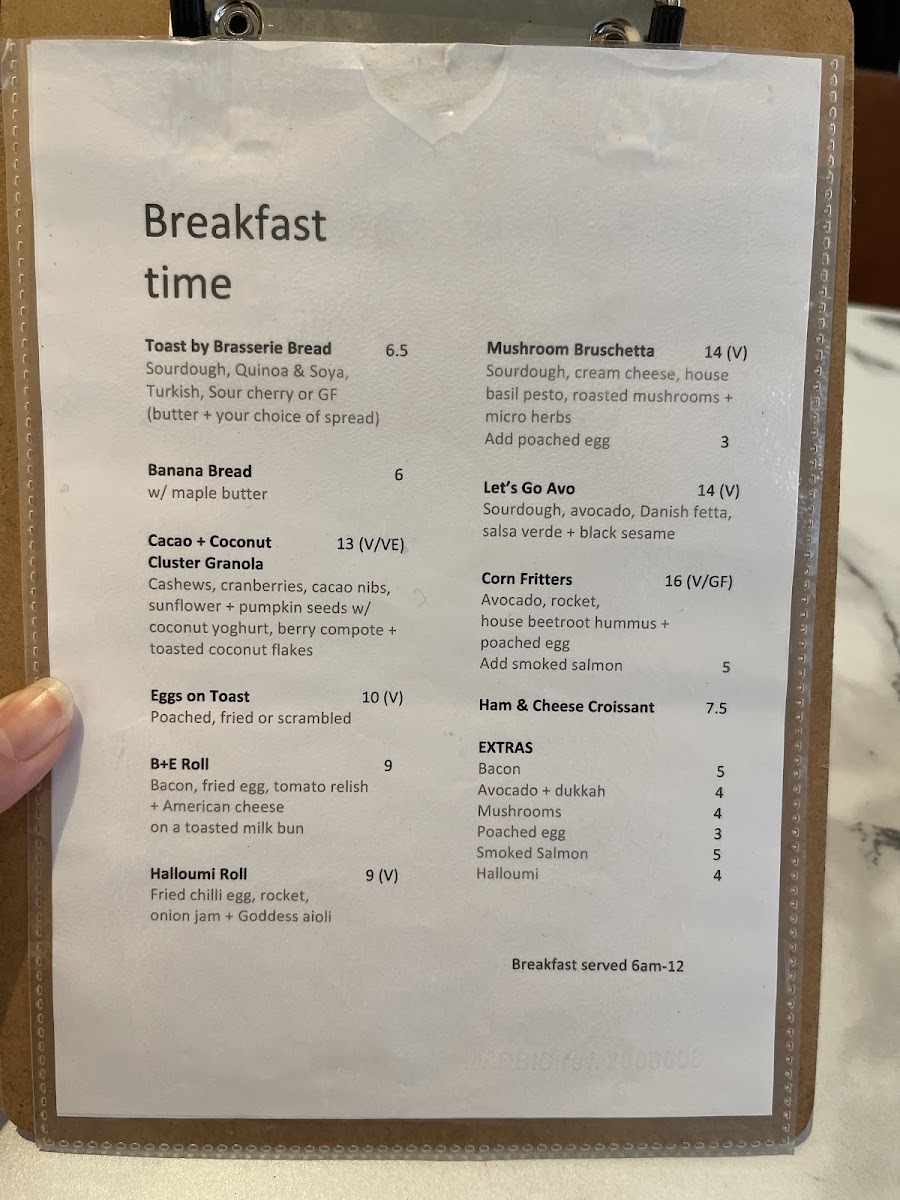 Città Cafe menu board