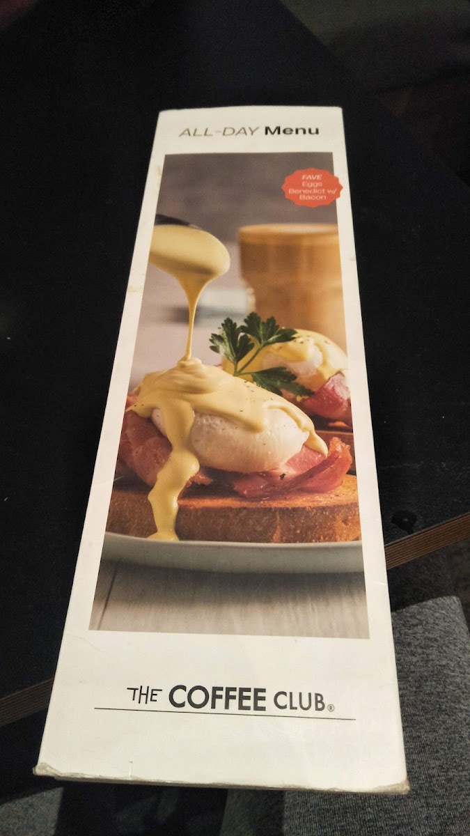 The Coffee Club - Goulburn Square menu board
