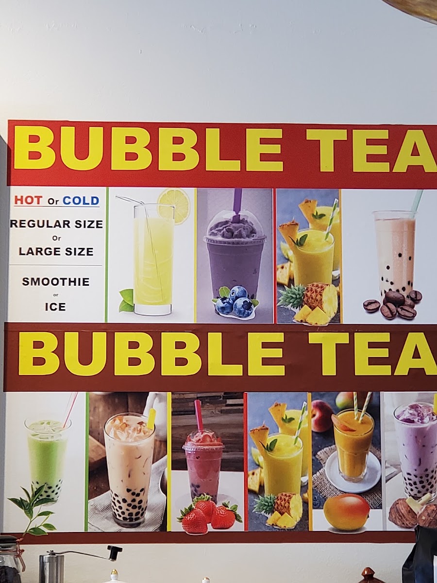 Taekwon Coffee menu board