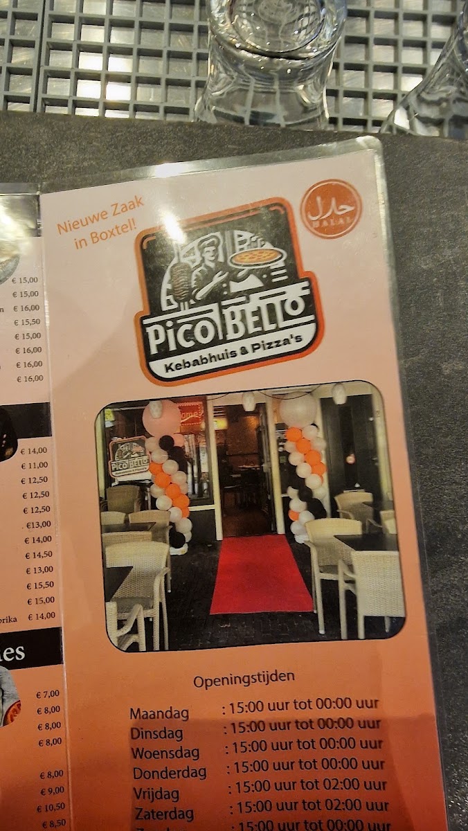 't Hart van Boxtel menu board