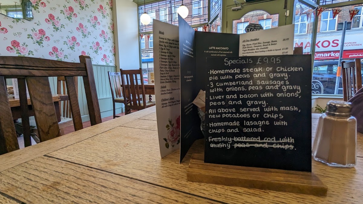 The Old Market Cafe menu board