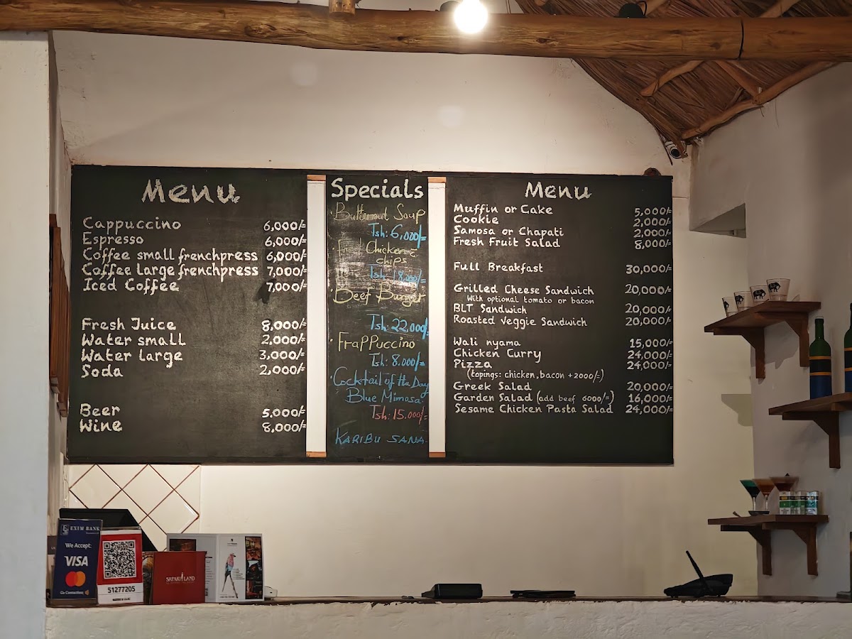 Lilac Café menu board