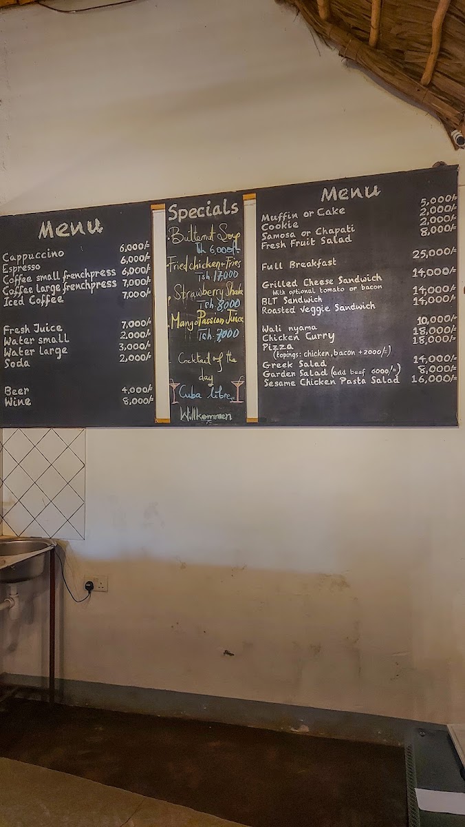 Lilac Café menu board