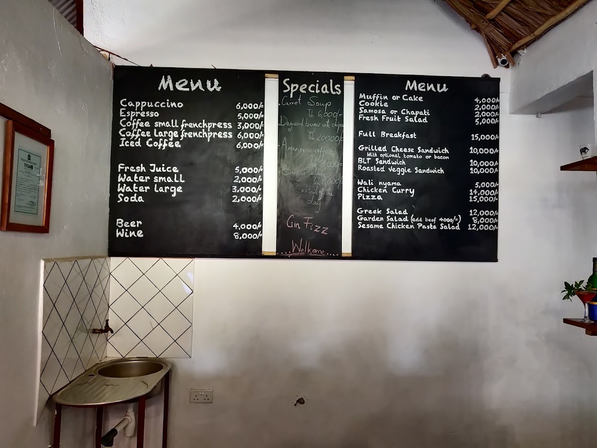 Lilac Café menu board