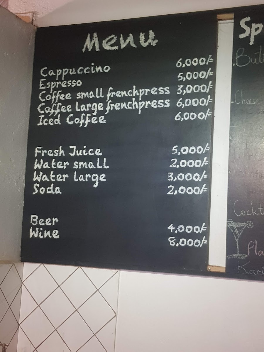 Lilac Café menu board