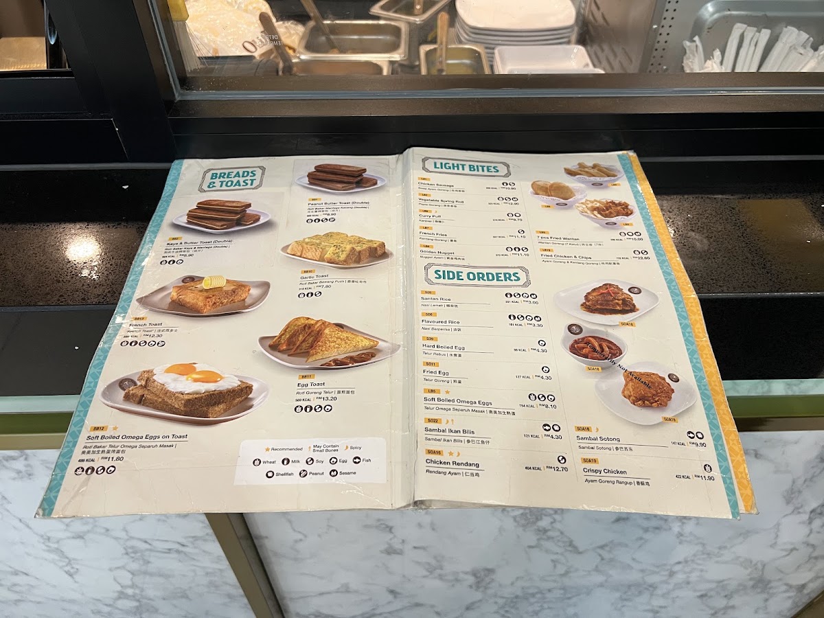 OldTown White Coffee Express (PIA-INT) menu board