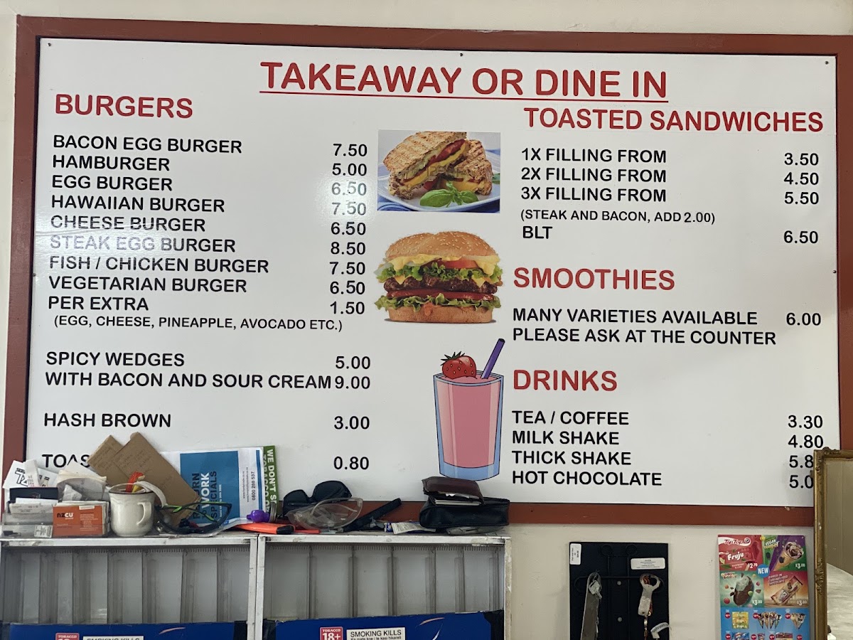 Cafe Risque menu board