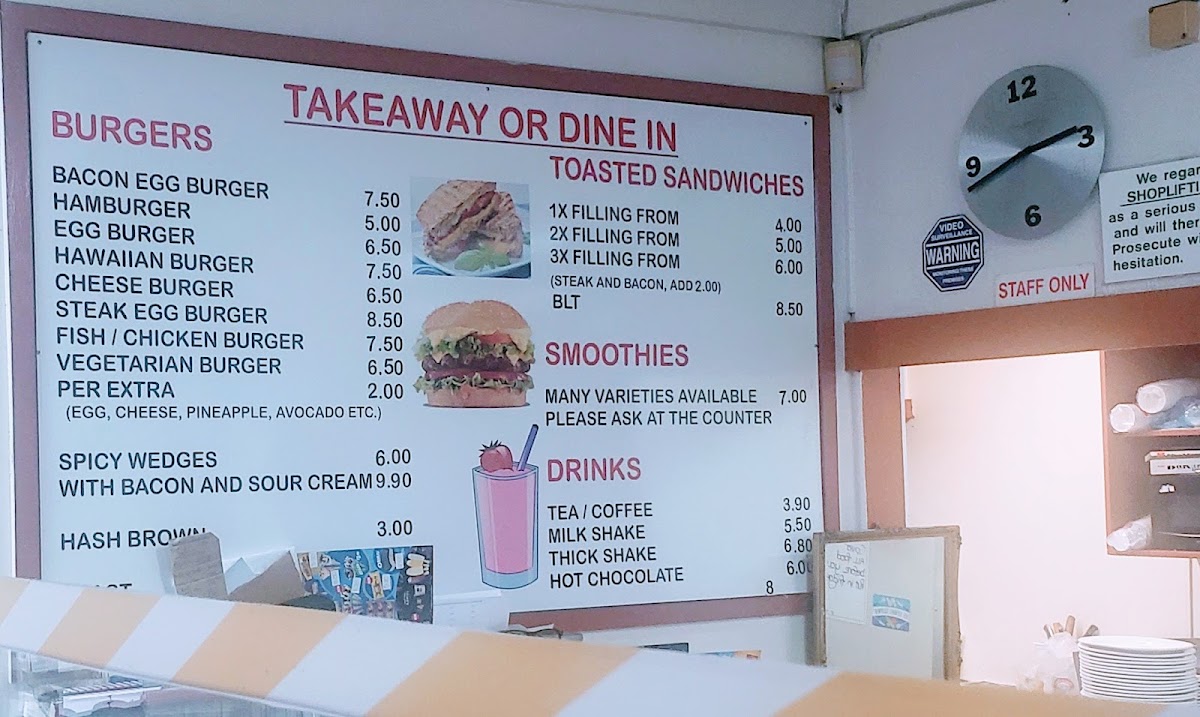 Cafe Risque menu board