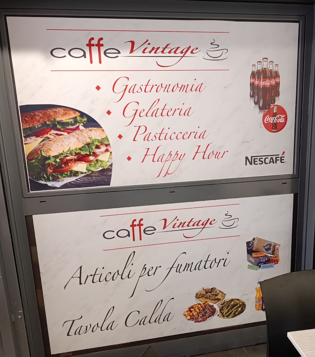 Caffè Vintage menu board