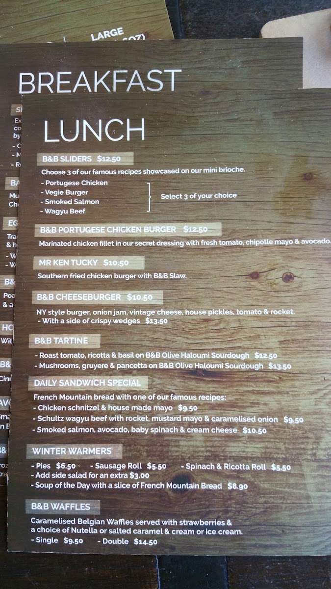 ME Coffee Merchants menu board
