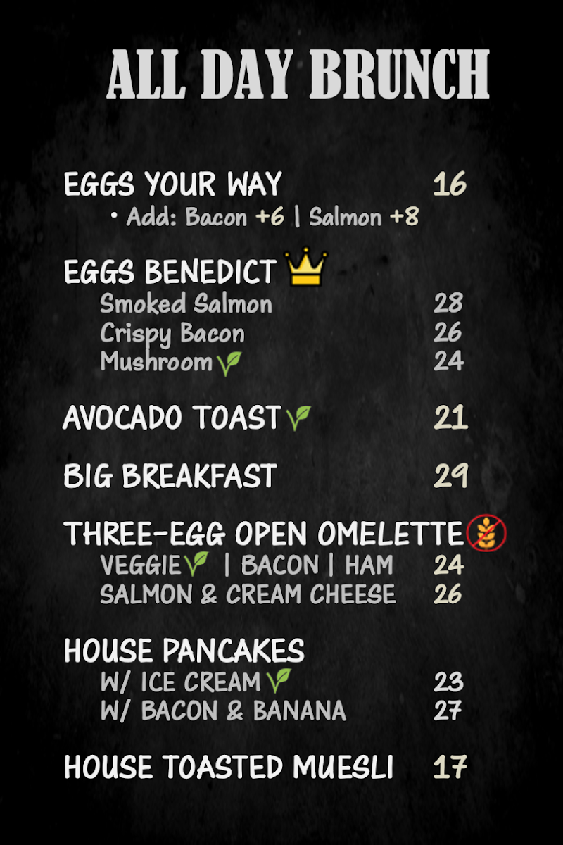 Carlaw Park Cafe menu board