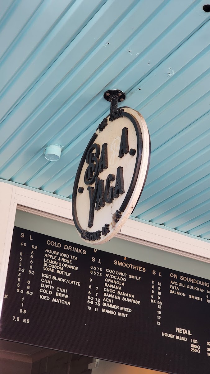 Baba Yaga menu board