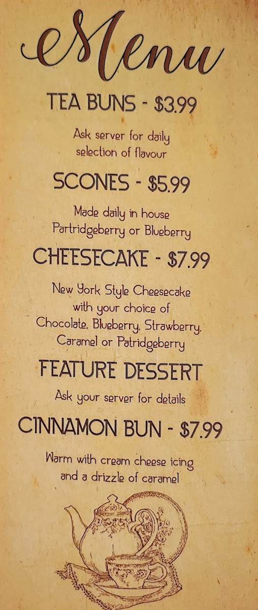 Ida's Place menu board