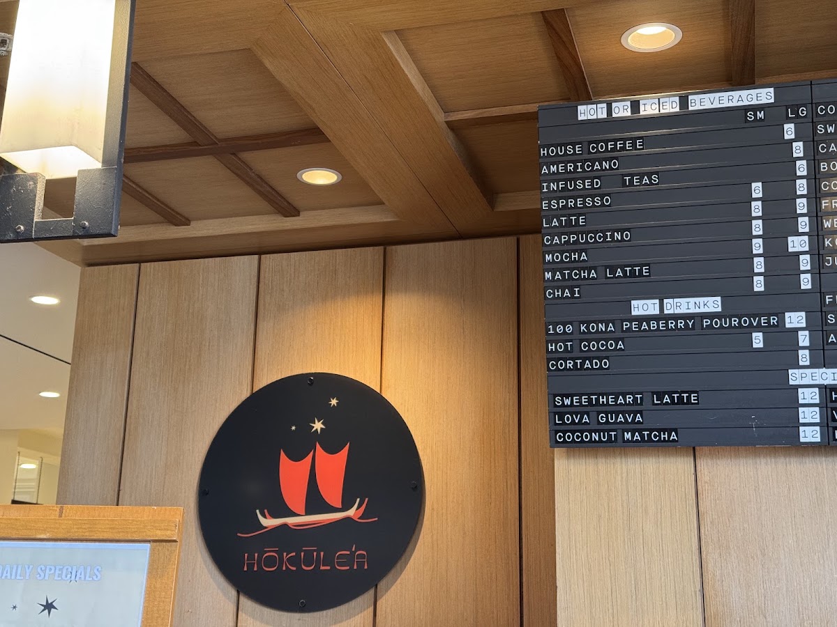 Hokulea, Four Seasons Resort at Ko Olina menu board