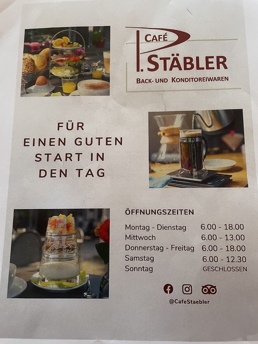 Café Stäbler menu board