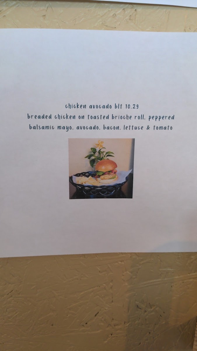 Baked & Brewed Cafe / Food Truck menu board