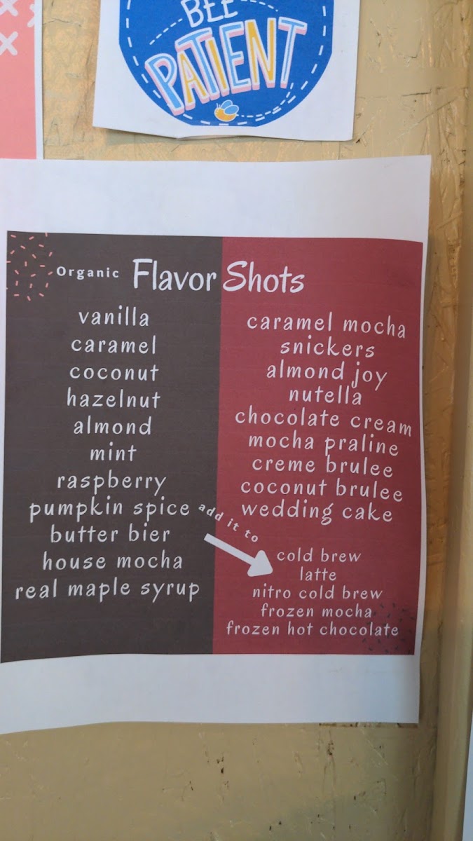 Baked & Brewed Cafe / Food Truck menu board