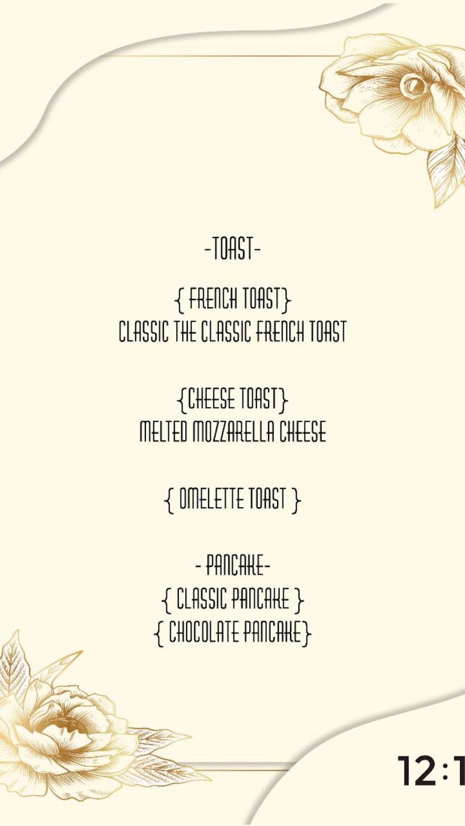 12:12 the mid coffeehouse menu board