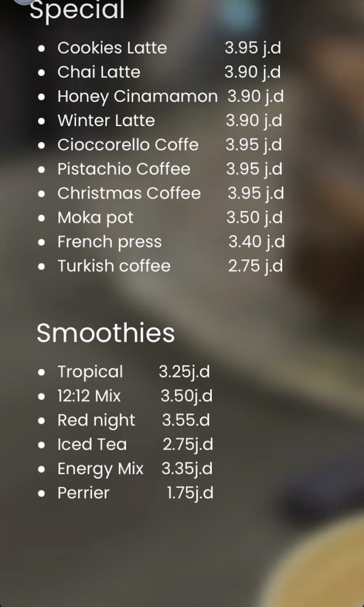 12:12 the mid coffeehouse menu board
