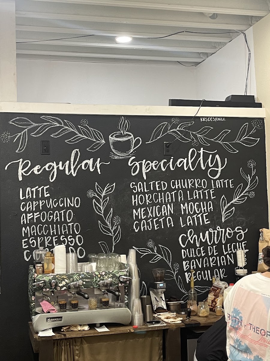 Mr. Churro menu board