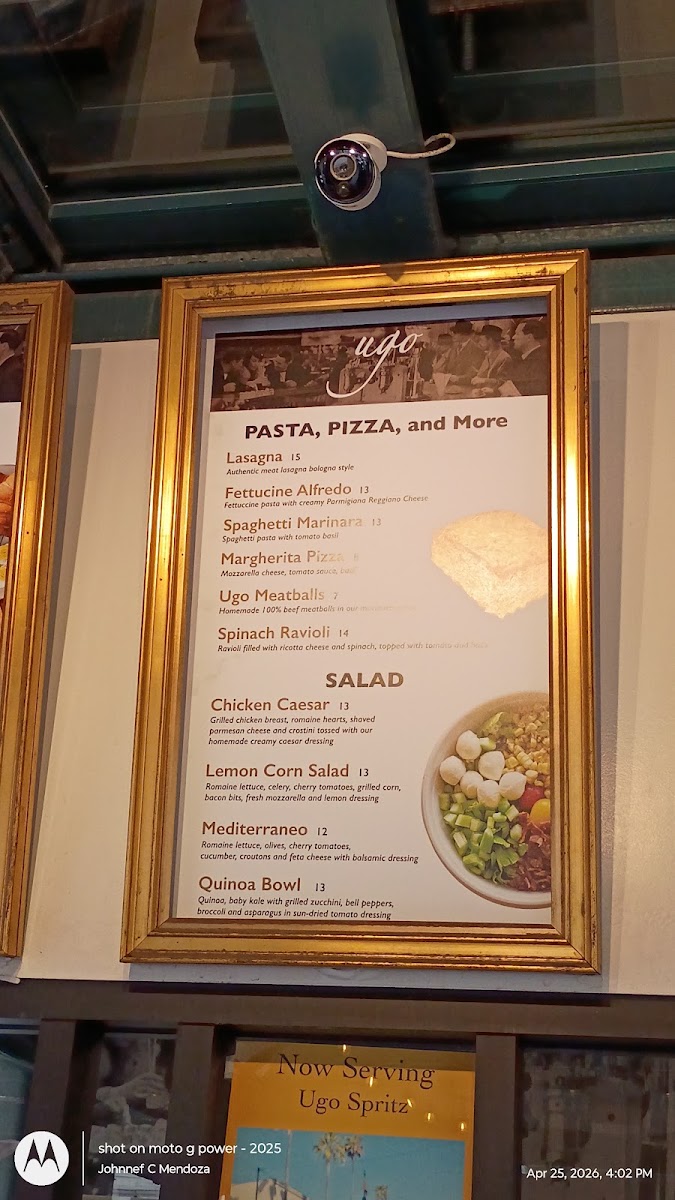 Caffe Bella menu board