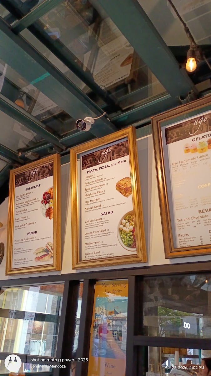 Caffe Bella menu board