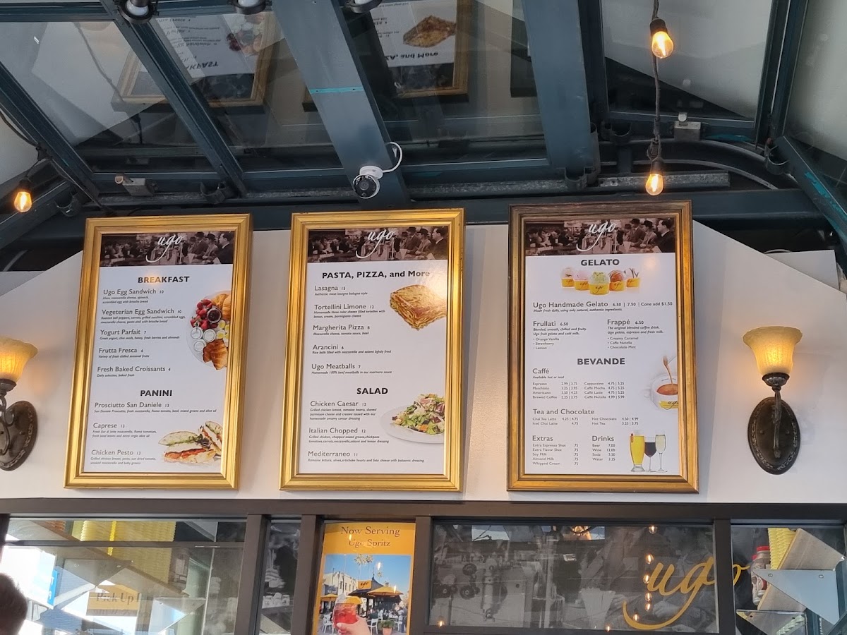 Caffe Bella menu board