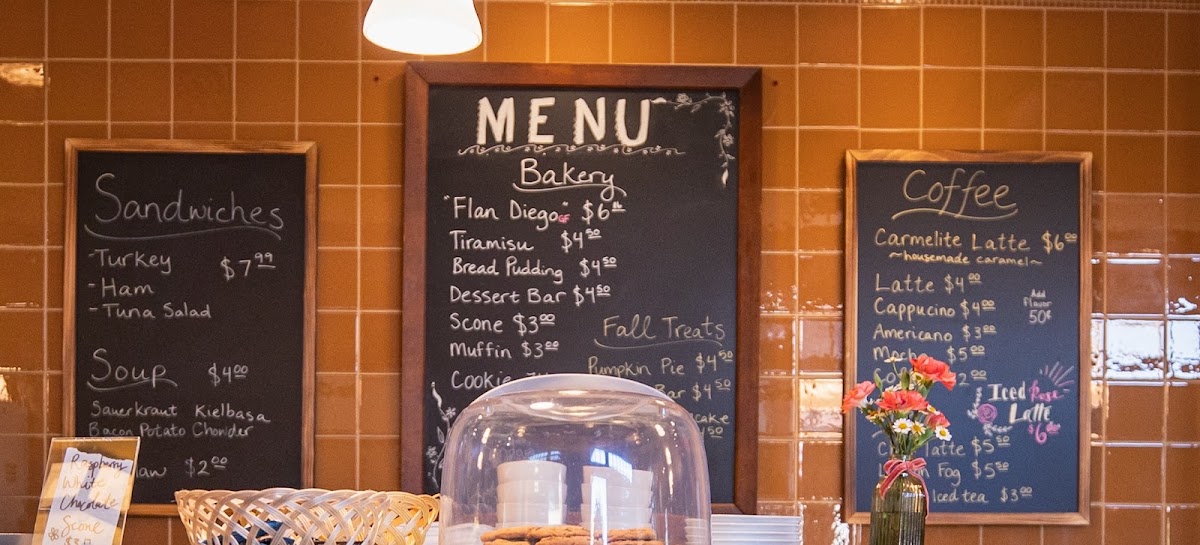 Culina Mariana Café menu board