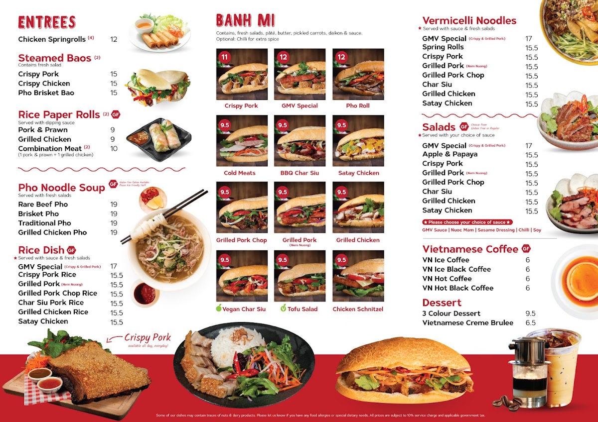 Good Morning Vietnam Eatery menu board