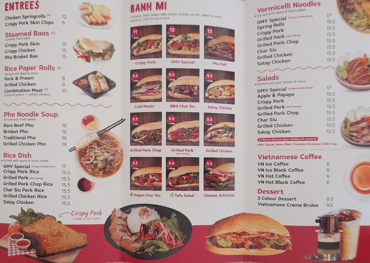 Good Morning Vietnam Eatery menu board