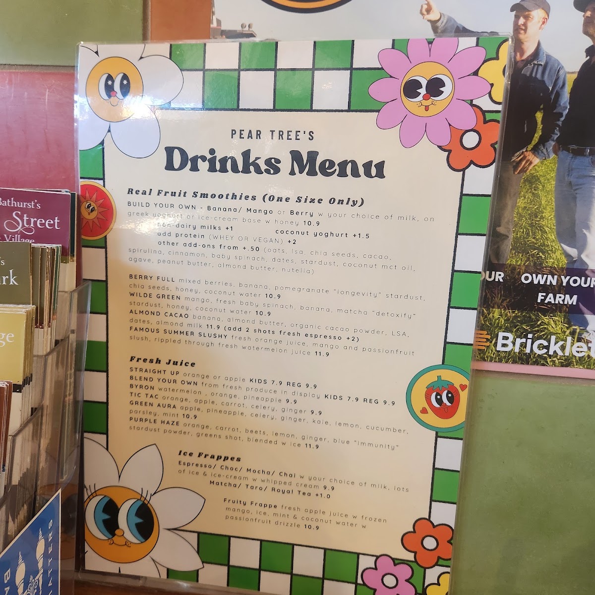 Huddle Café Bathurst menu board