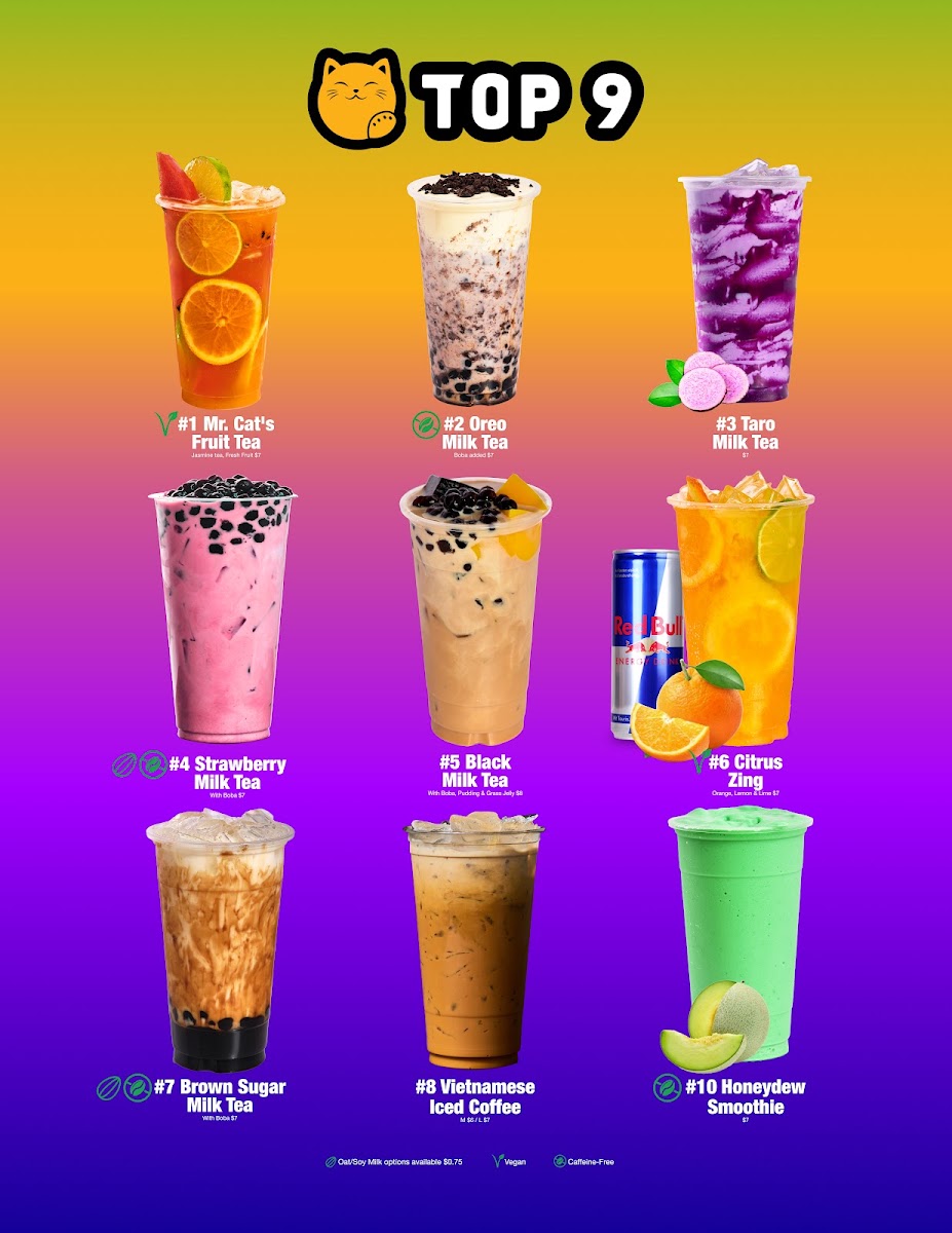 MOE'S TEA - Boba, Espresso, Drive-Thru & MORE! menu board