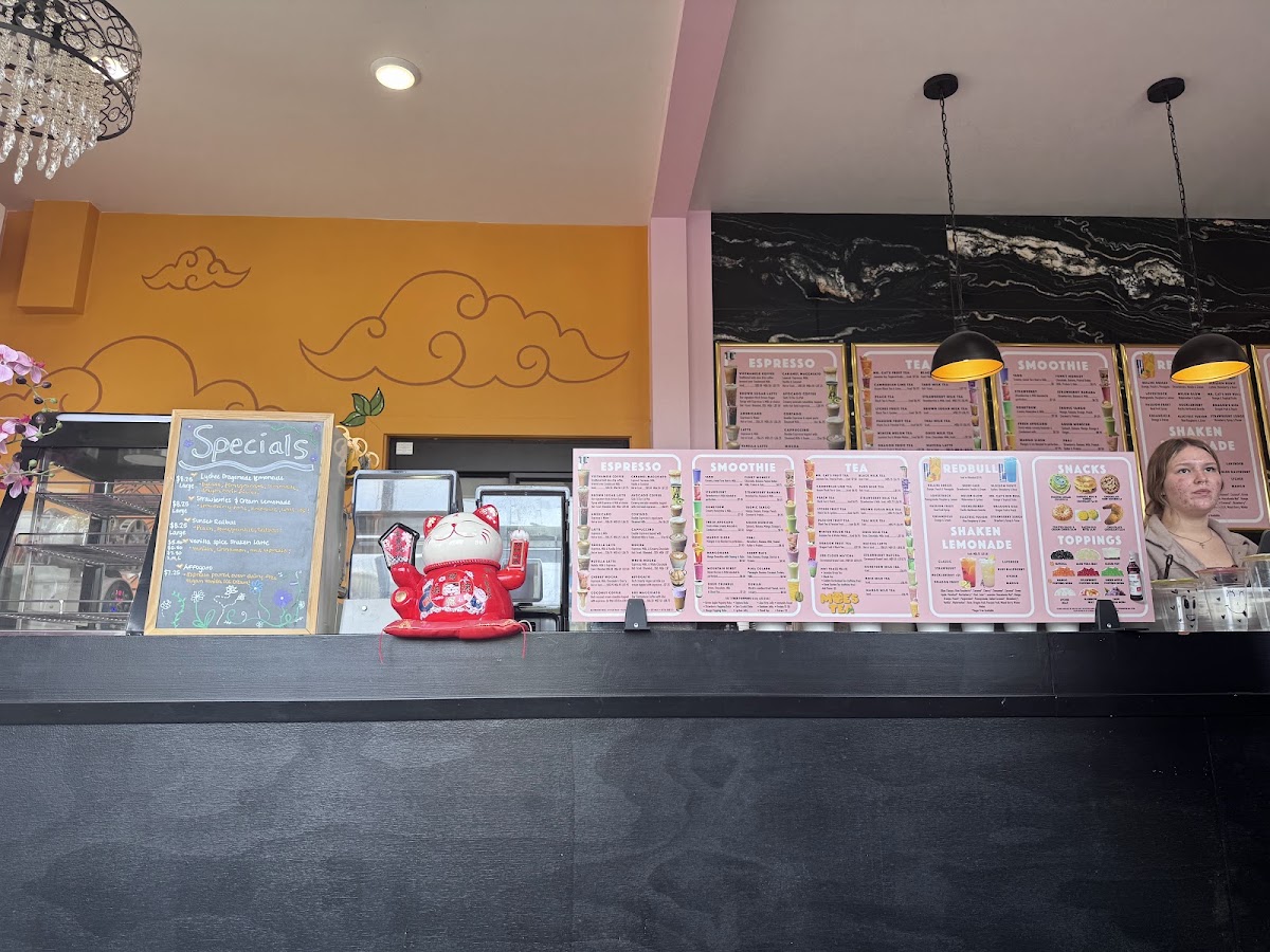MOE'S TEA - Boba, Espresso, Drive-Thru & MORE! menu board