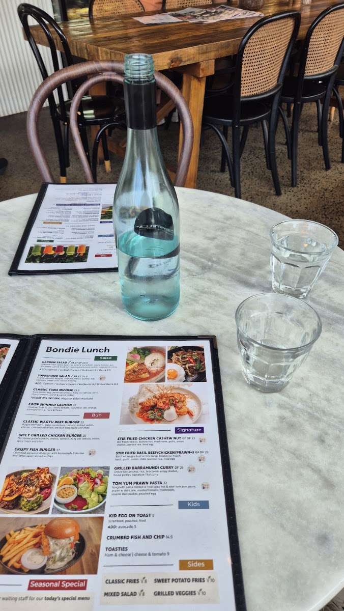The Bondie Corner menu board