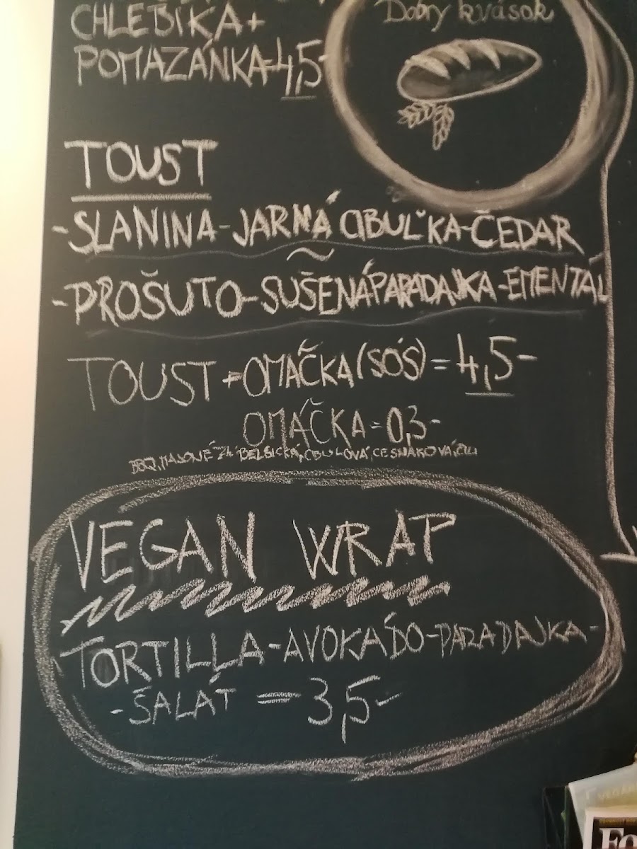 K-Way and Toast menu board