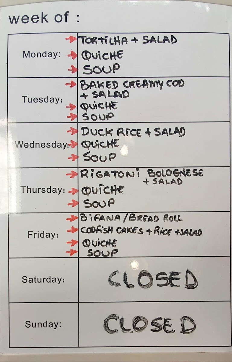 Nata28 menu board