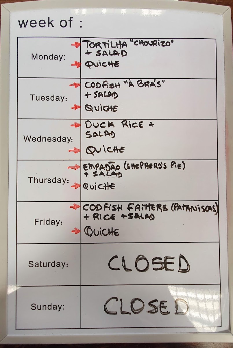 Nata28 menu board