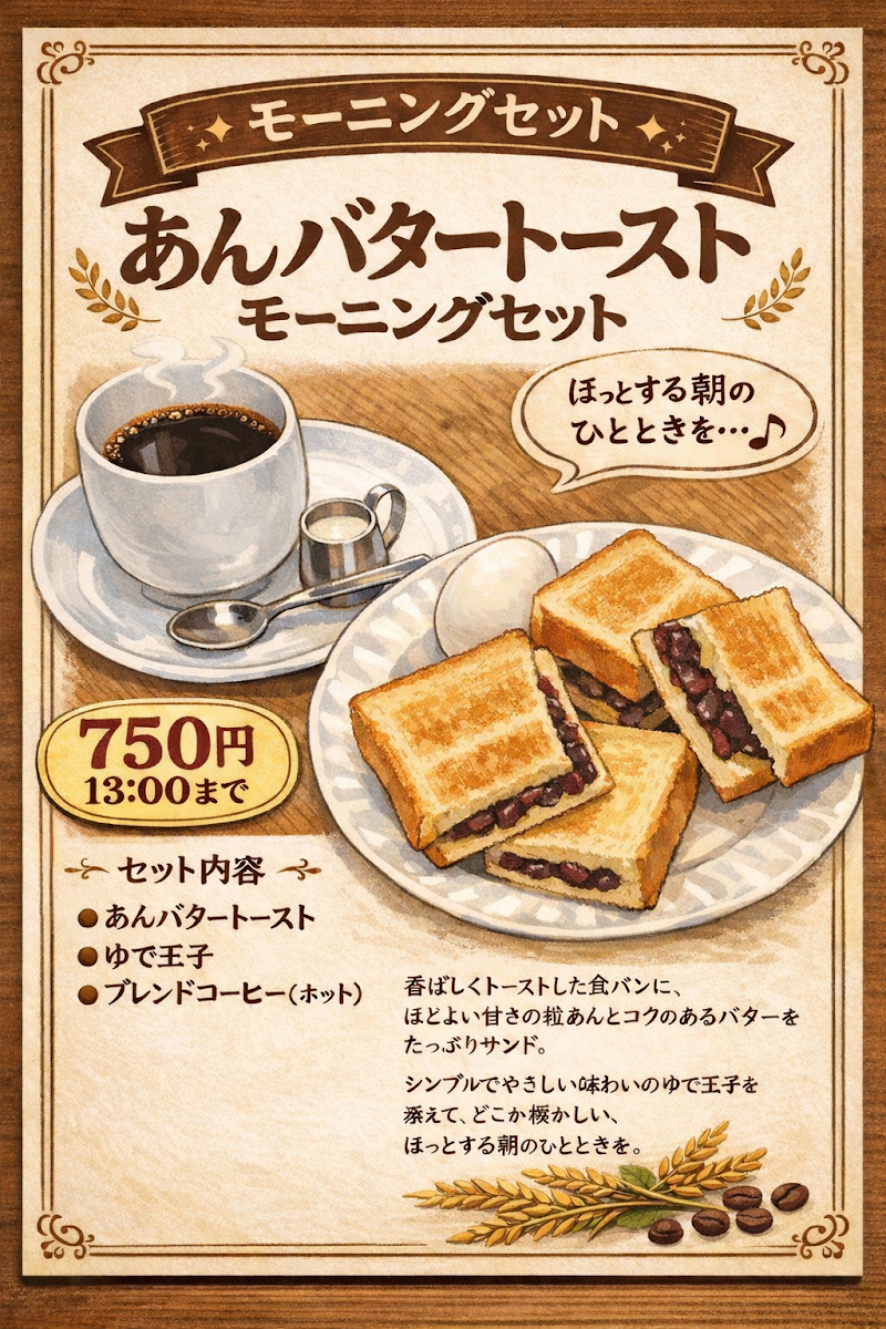 YAMASHITA Coffee menu board