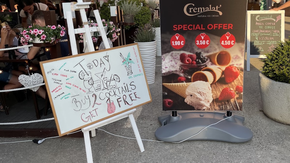 Cremalat menu board