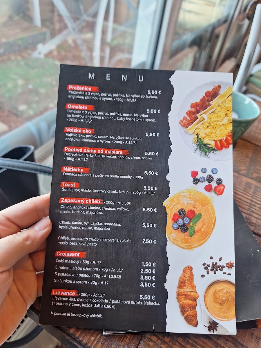 Atmosphera Cafe menu board