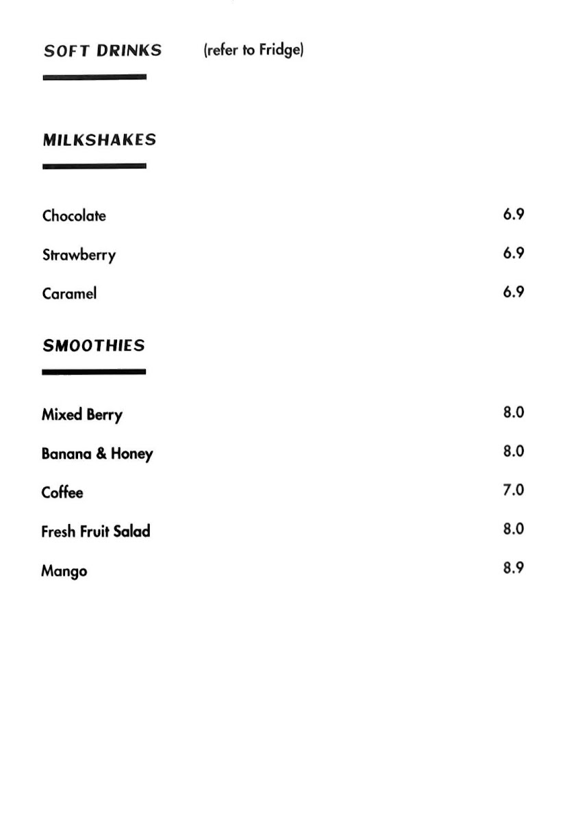 Blefari Caffe & Cucina menu board