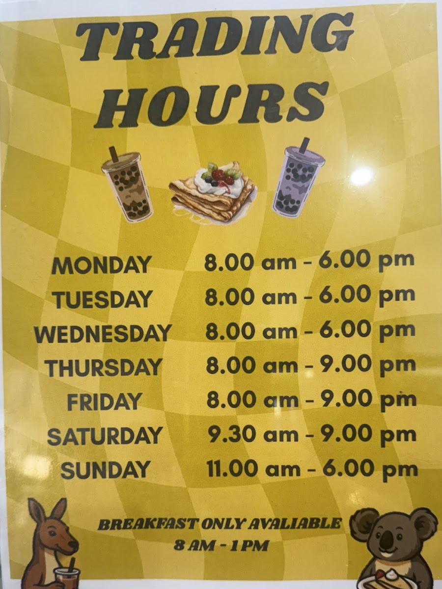 Sunny cup menu board