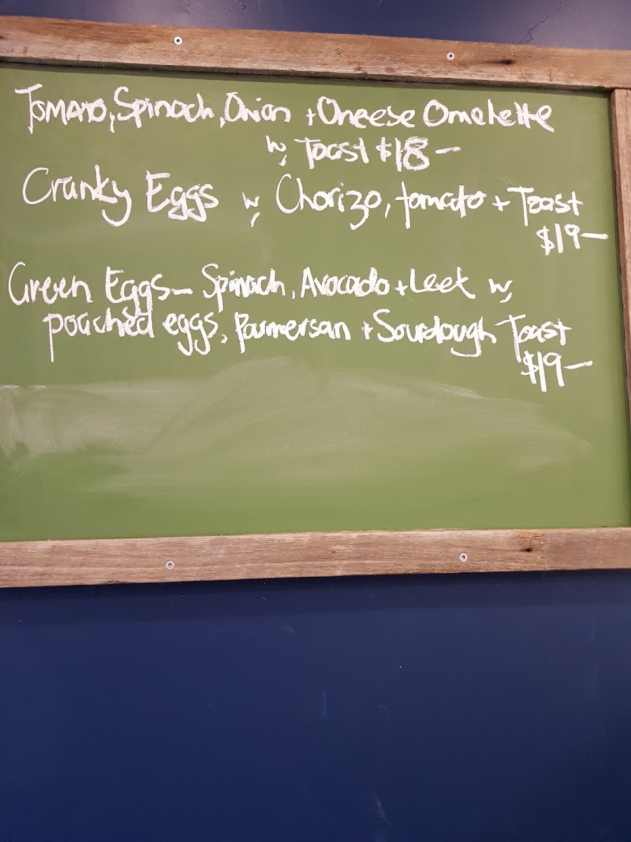 INK Cafe & Takeaway menu board